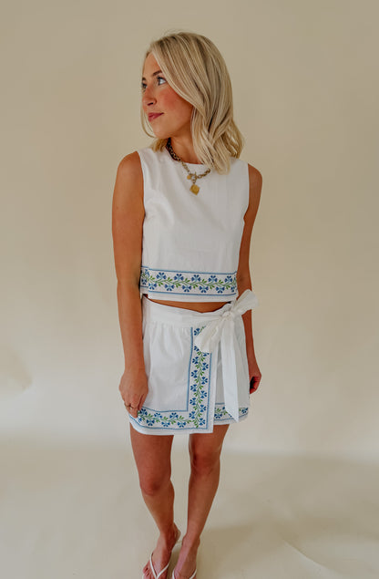 THE CAMILLE EMBROIDERED TANK