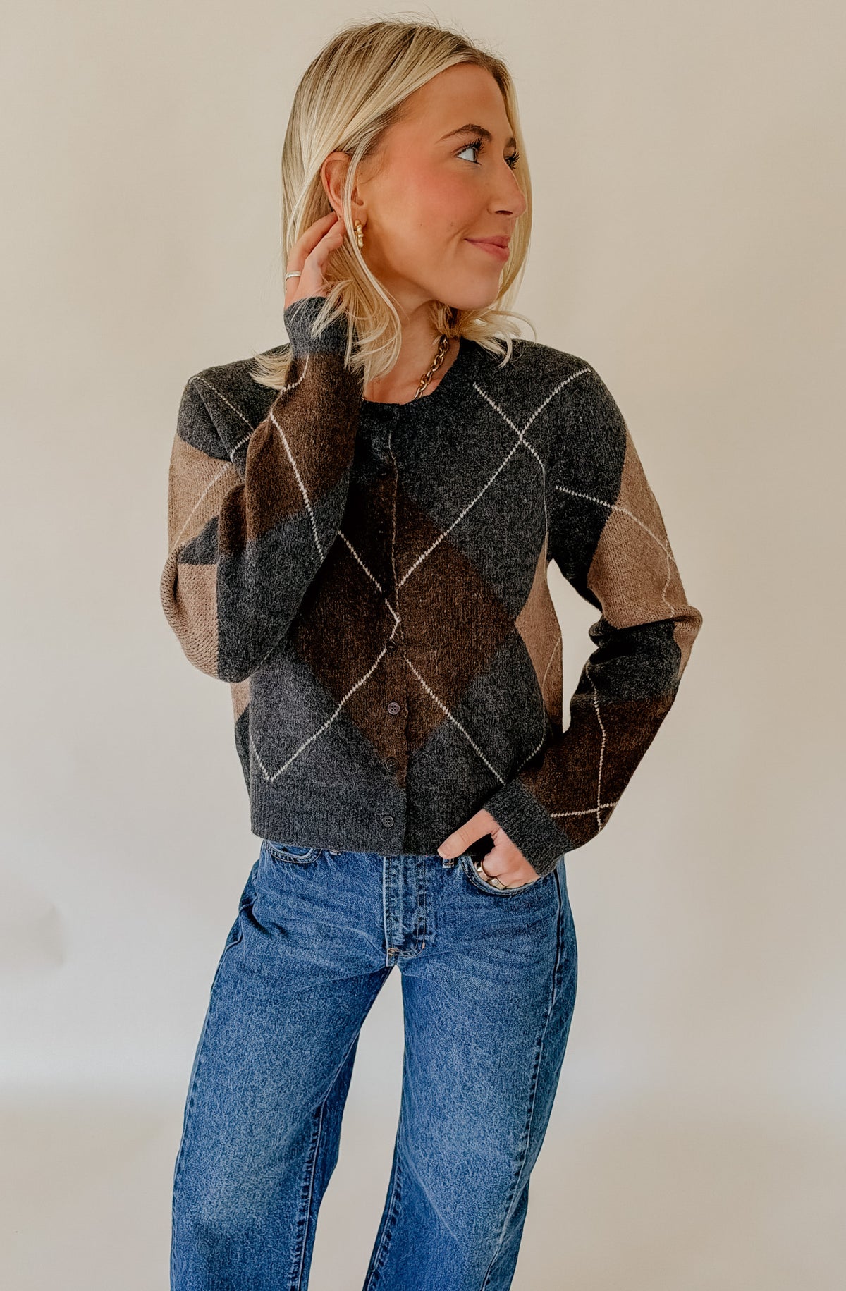 Z SUPPLY MEDINA ARGYLE CARDIGAN
