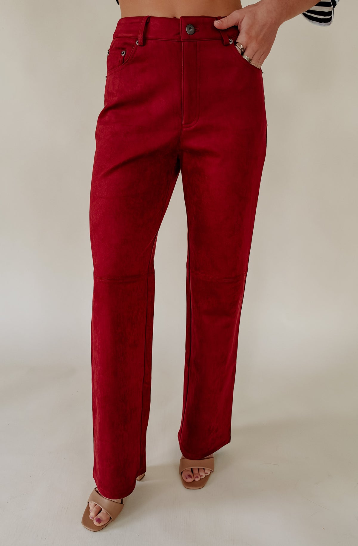 LUCY PARIS VEA FAUX SUEDE PANT
