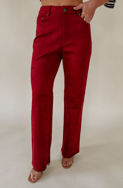 LUCY PARIS VEA FAUX SUEDE PANT