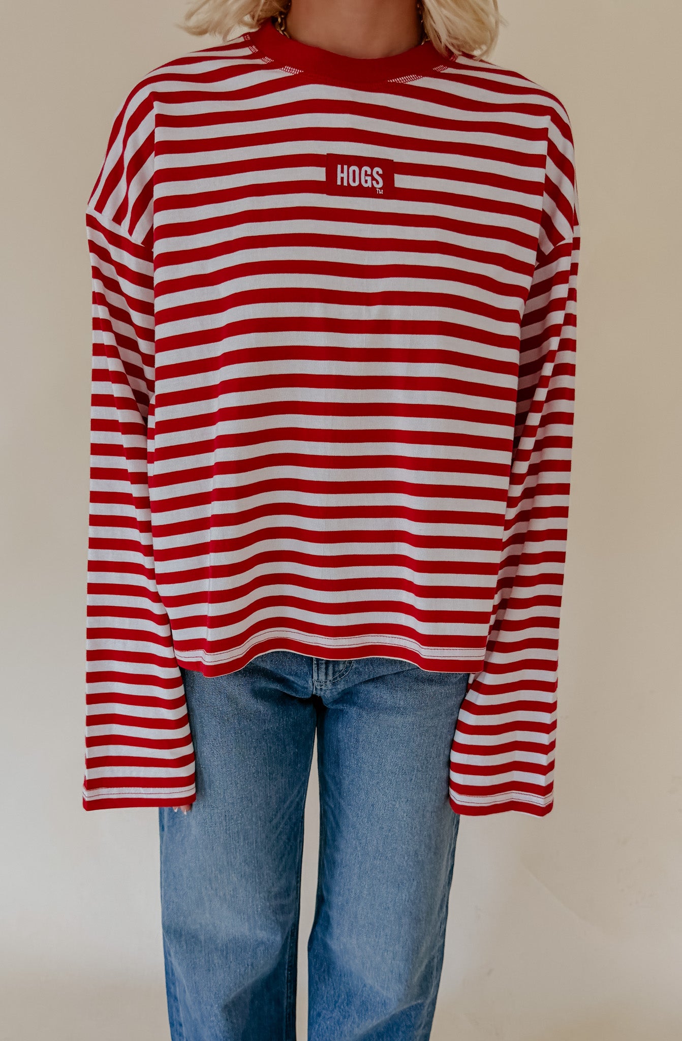 HOGS PATCH STRIPED TEE