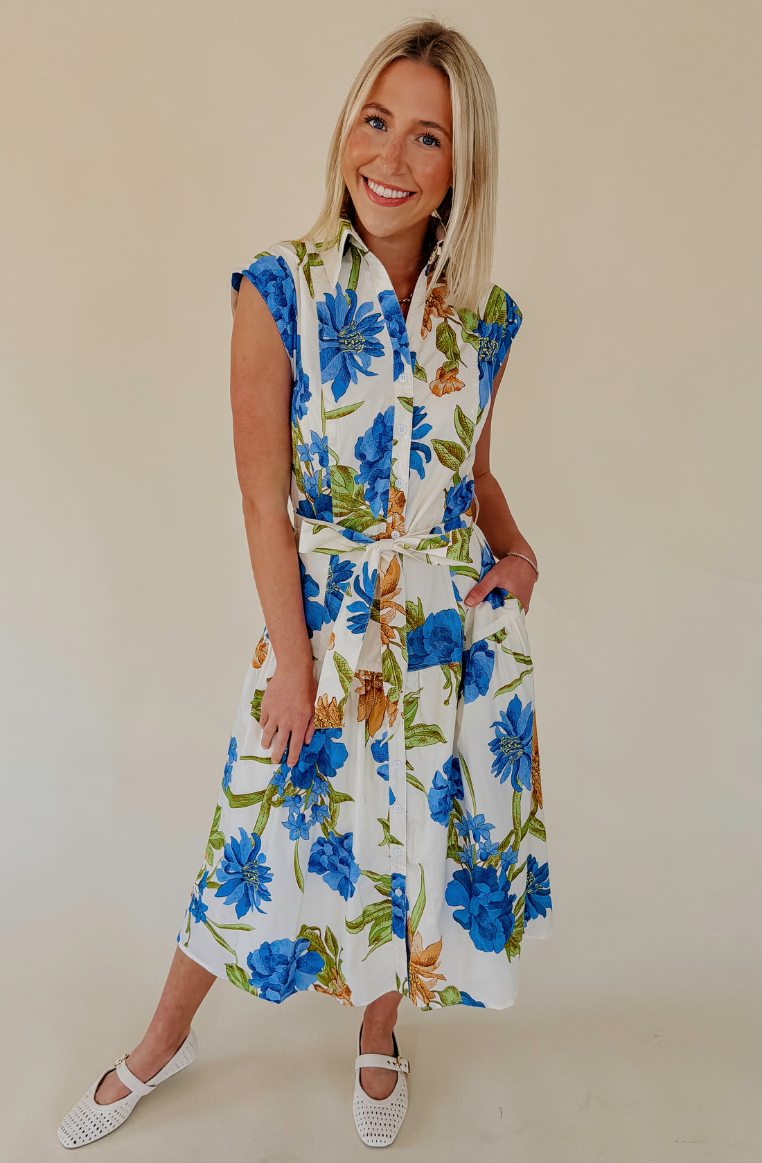 SALTY AIR FLORAL MIDI DRESS
