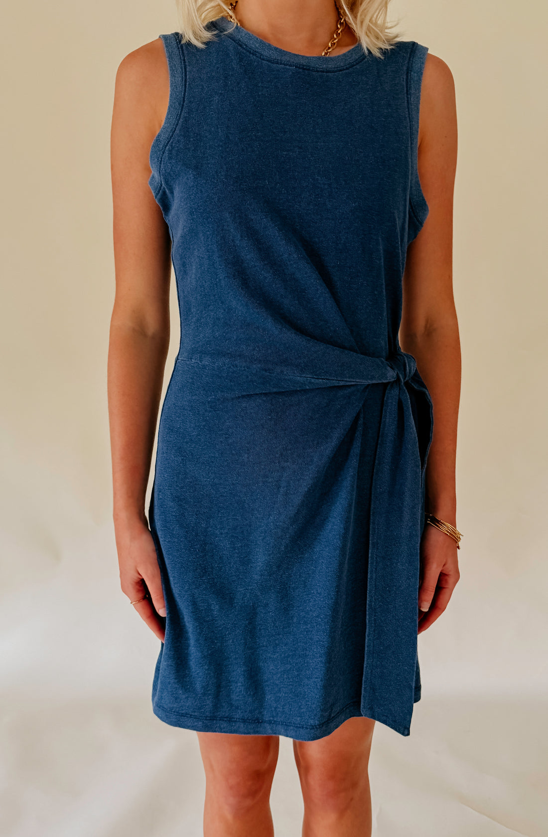 Z SUPPLY MATTIE JERSEY DENIM MINI DRESS