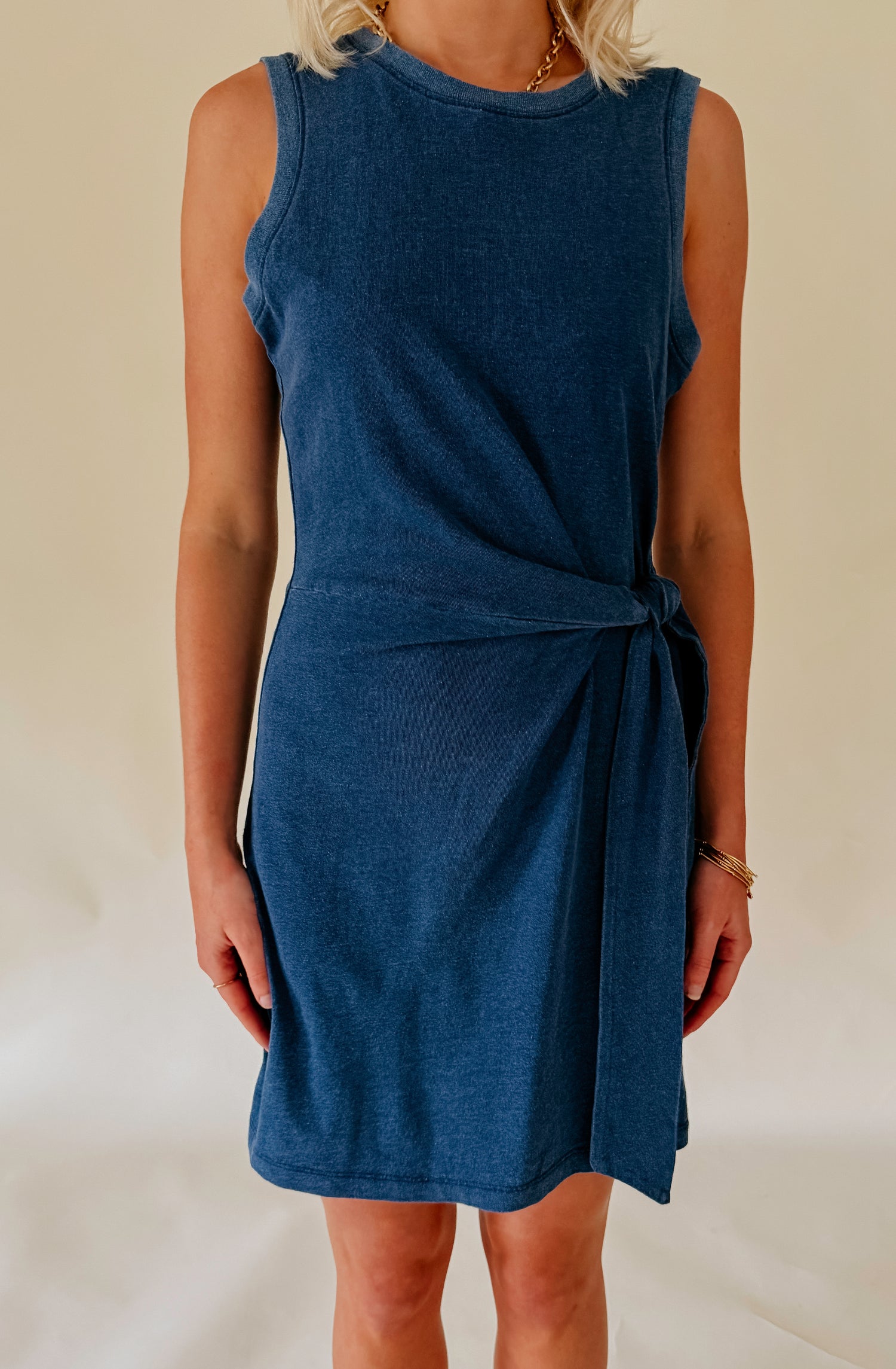 Z SUPPLY MATTIE JERSEY DENIM MINI DRESS