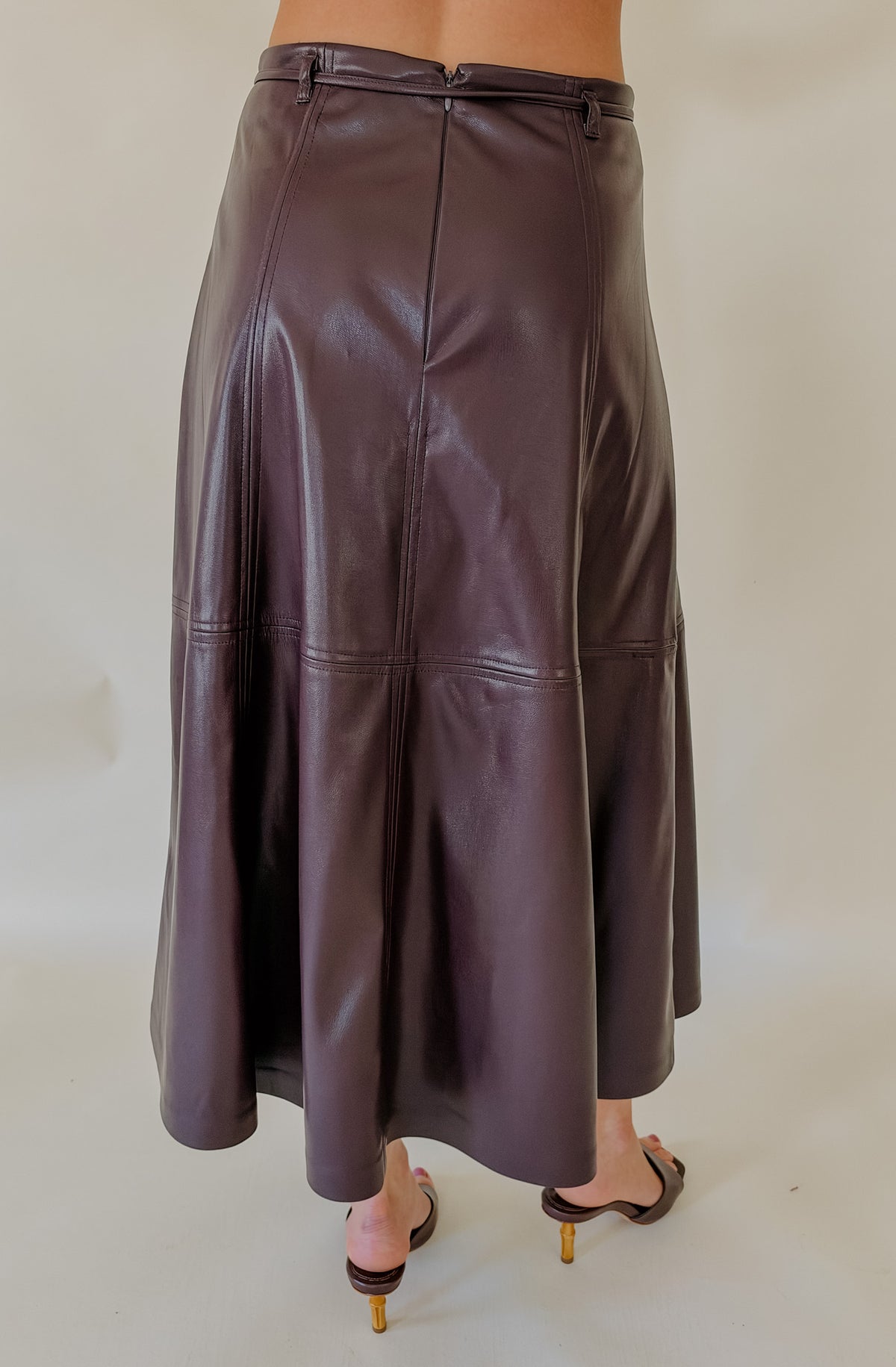 FRNCH MOKPO FAUX LEATHER SKIRT