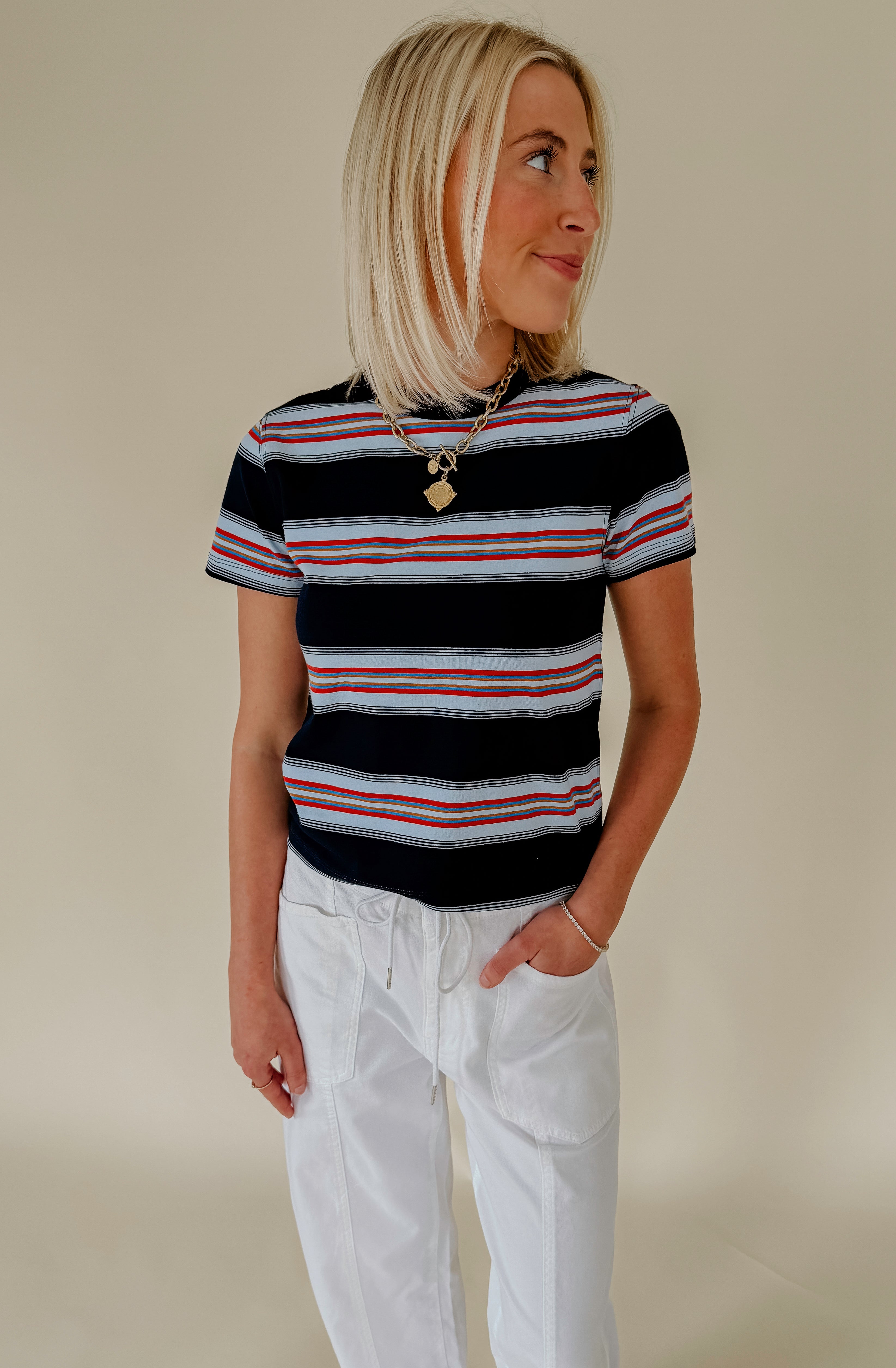 DAZE ZUMA SHADOW STRIPE TEE