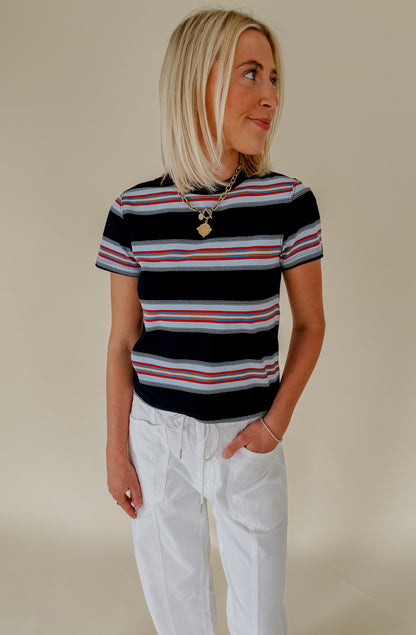 DAZE ZUMA SHADOW STRIPE TEE