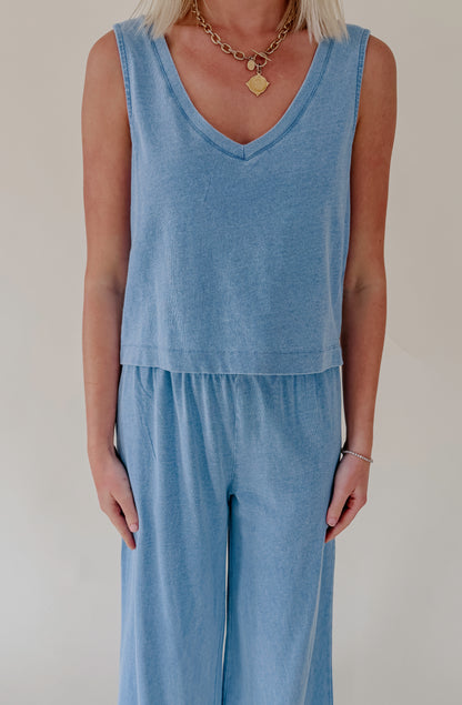 Z SUPPLY SLOANE V NECK DENIM TANK