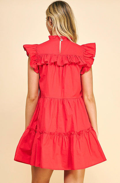 TOP TIER TIERED DRESS
