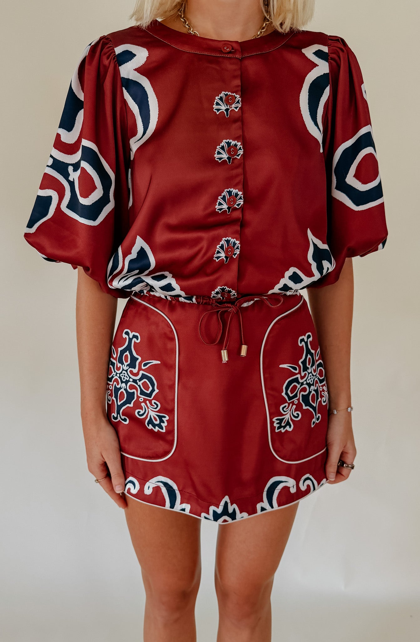 CIEBON MARCIELLE CROPPED BLOUSE