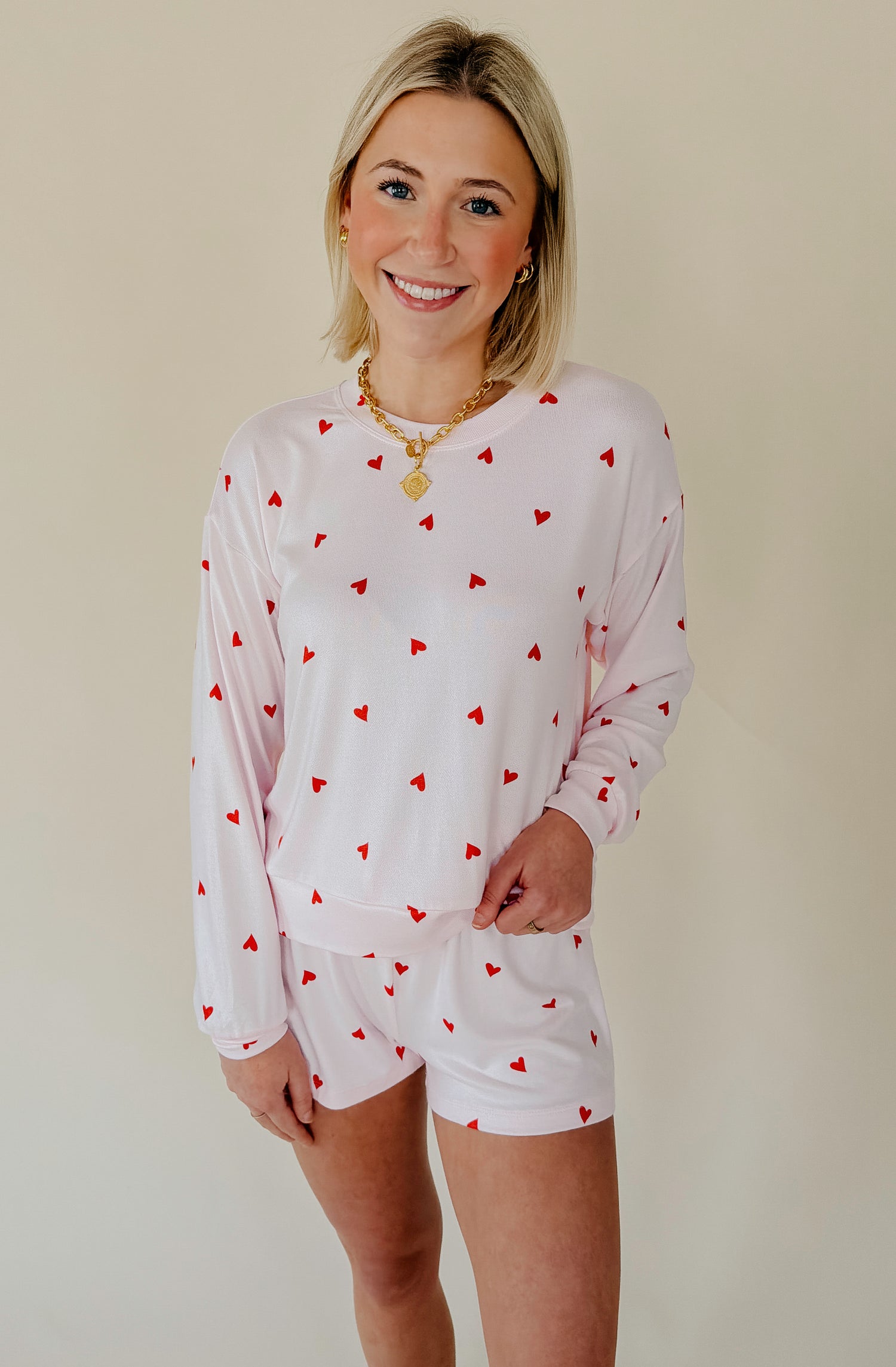 Z SUPPLY MIRA HEART LONG SLEEVE TOP