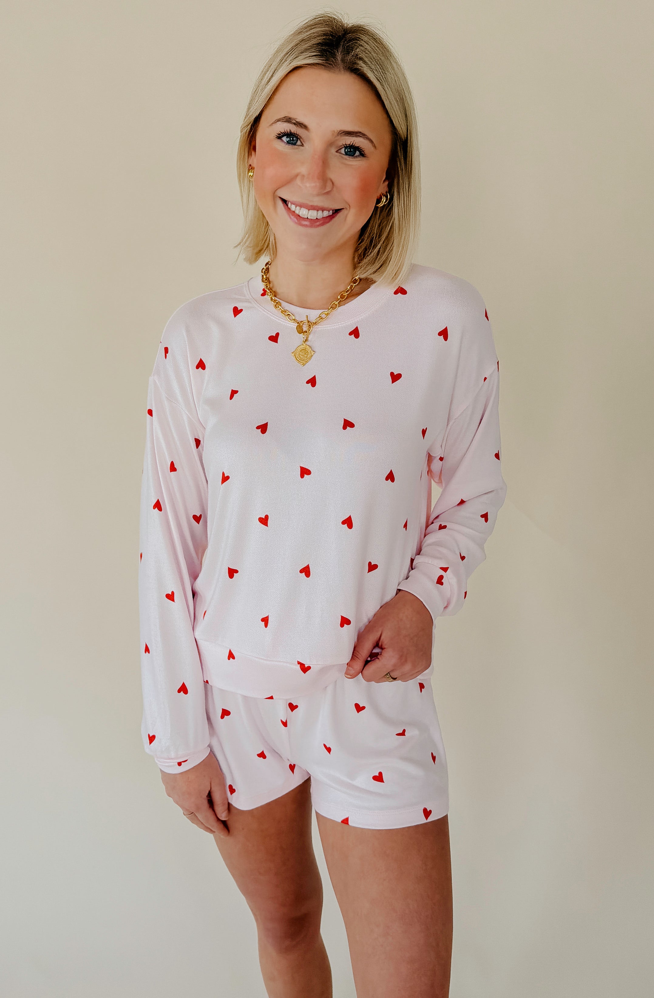 Z SUPPLY MIRA HEART LONG SLEEVE TOP