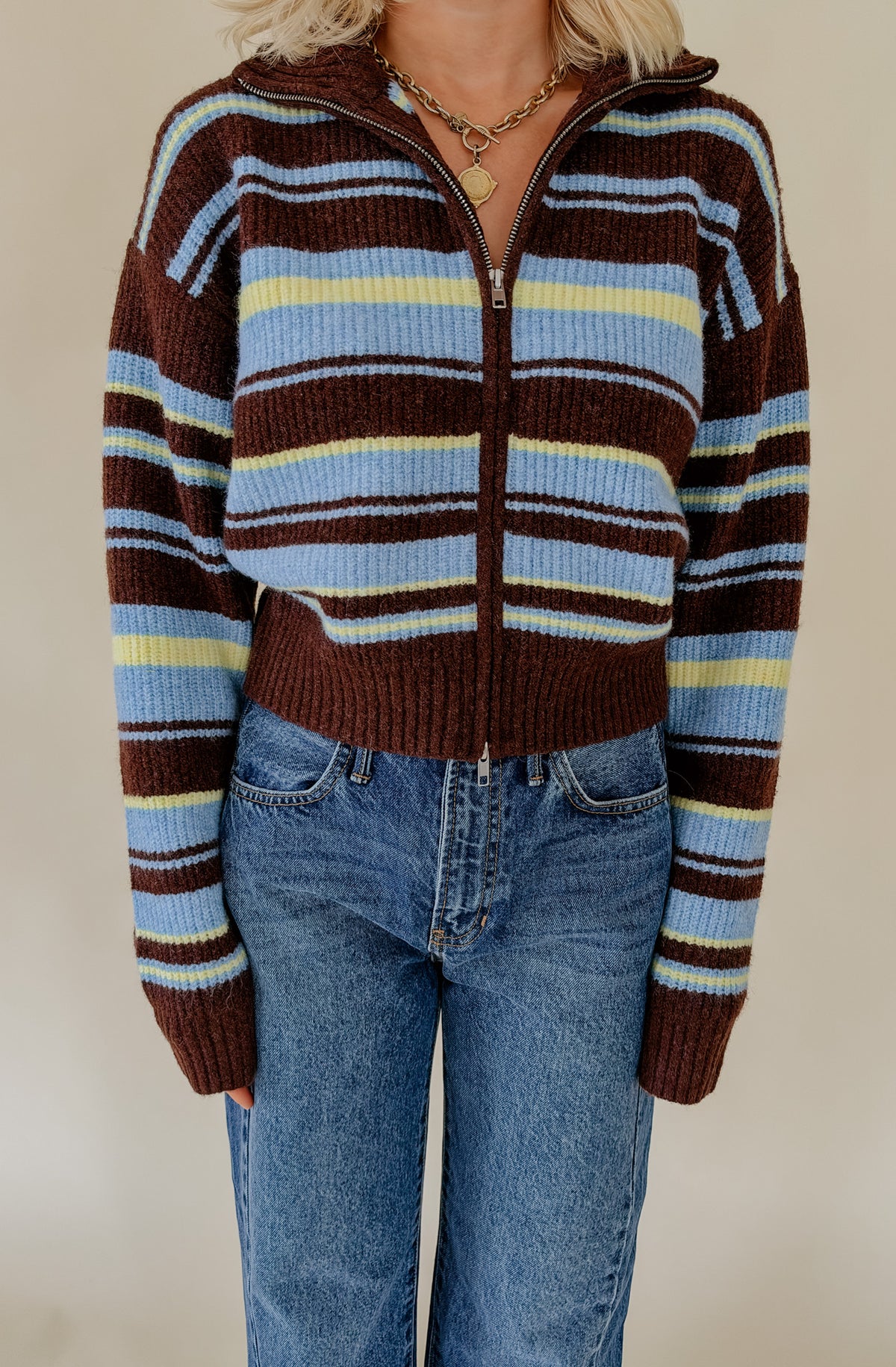 THE NICOLE ZIP UP SWEATER CARDIGAN