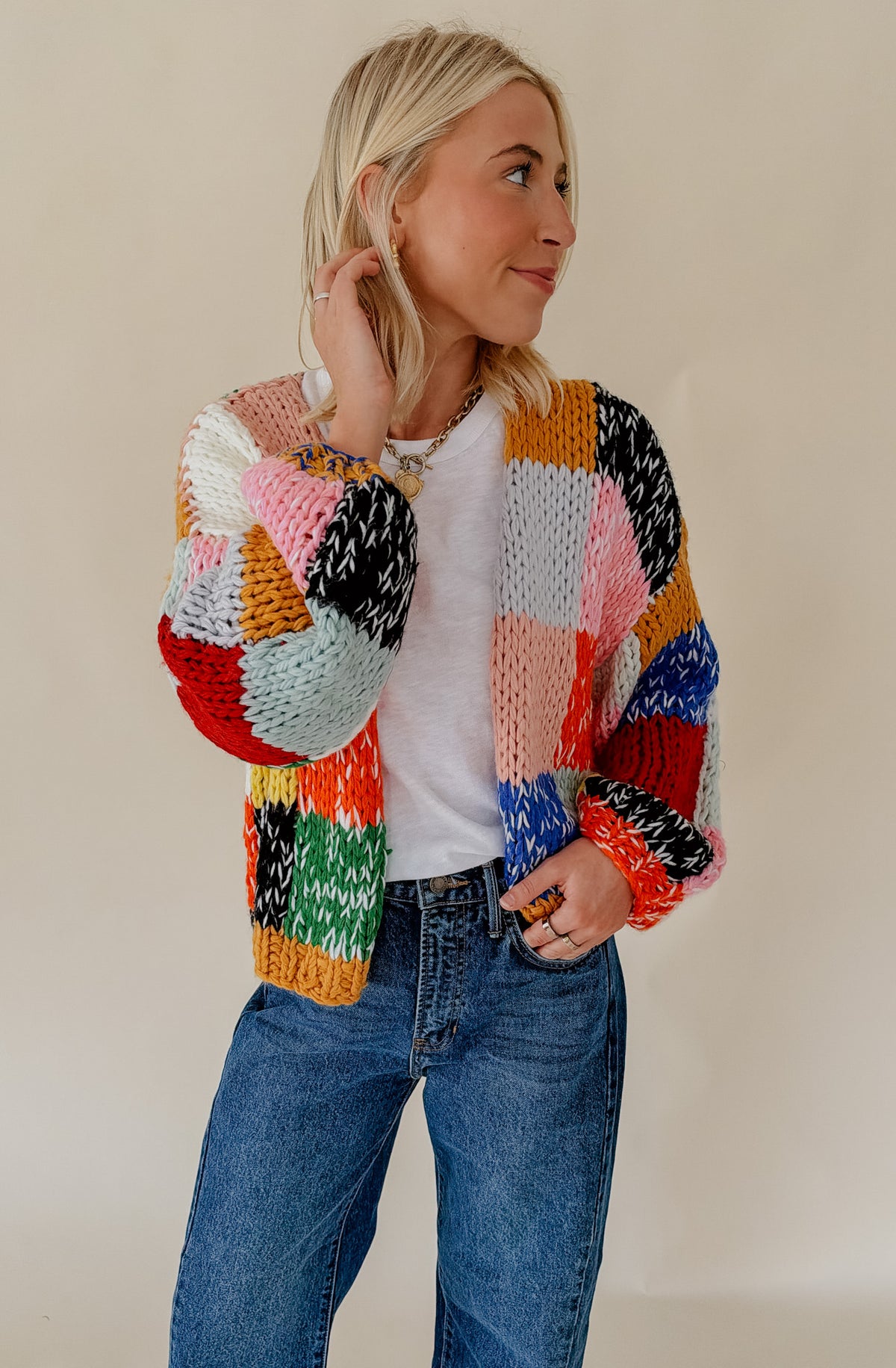 BLOCK PARTY SWEATER CARDIGAN