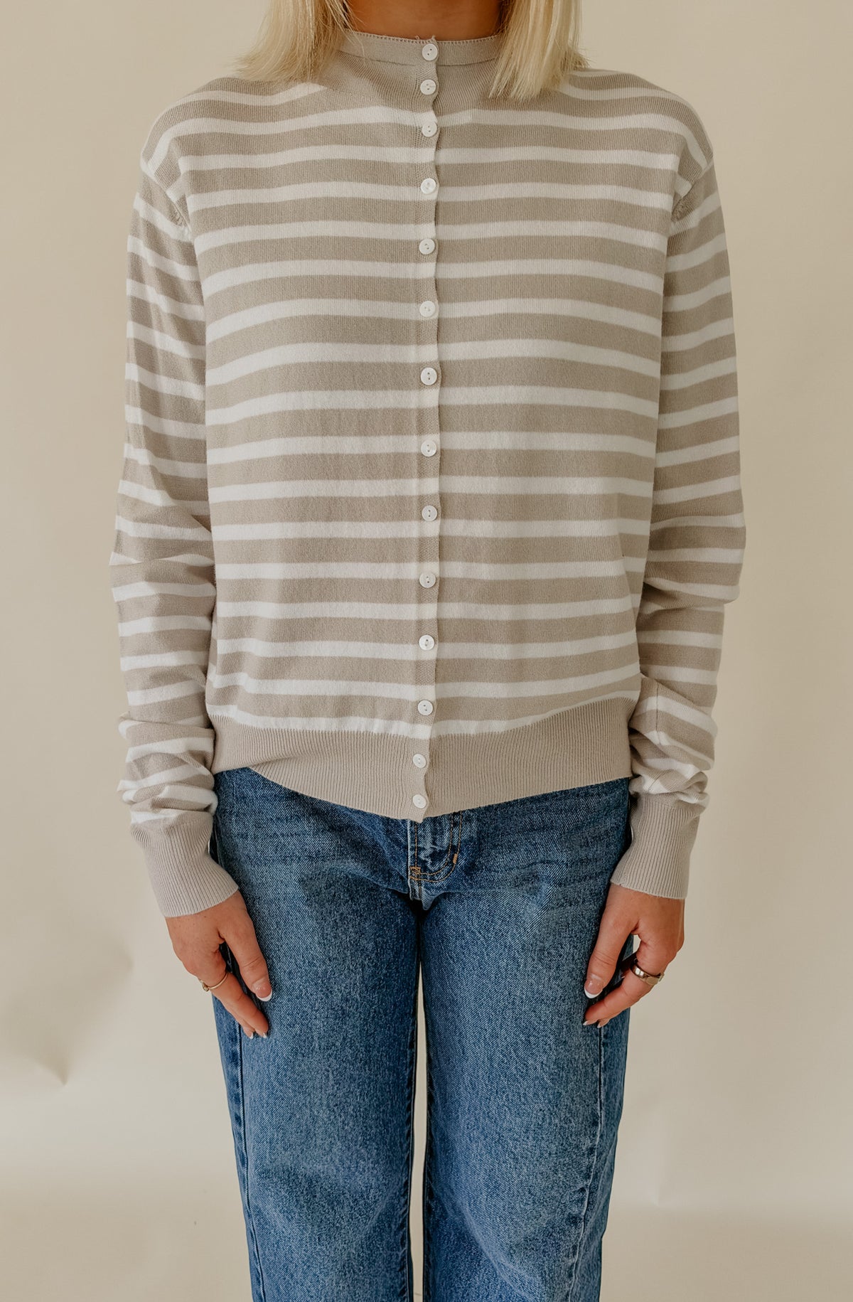 CLOUDY DAY STRIPED CARDIGAN