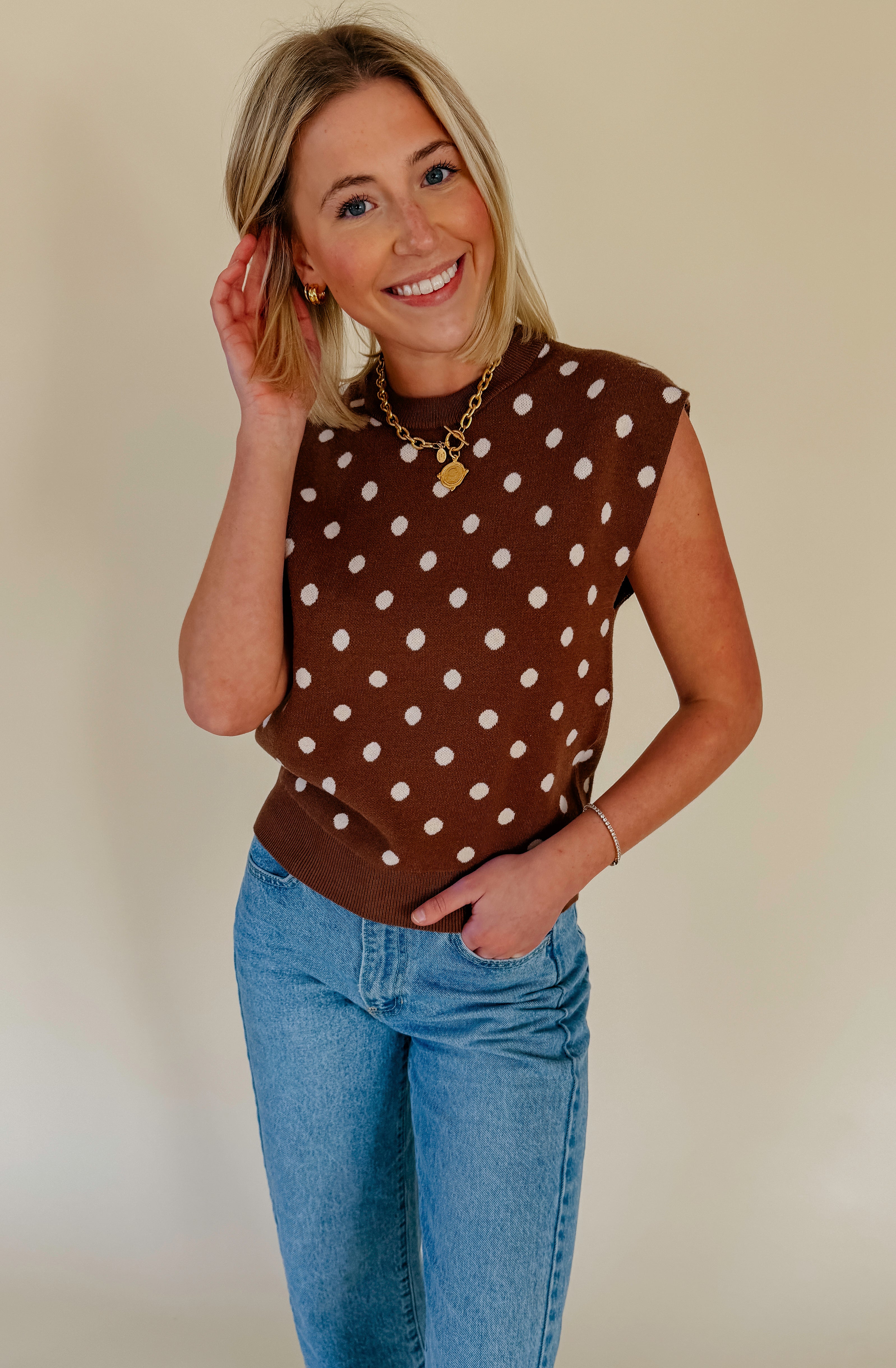 DOT YOUR AVERAGE SWEATER TANK