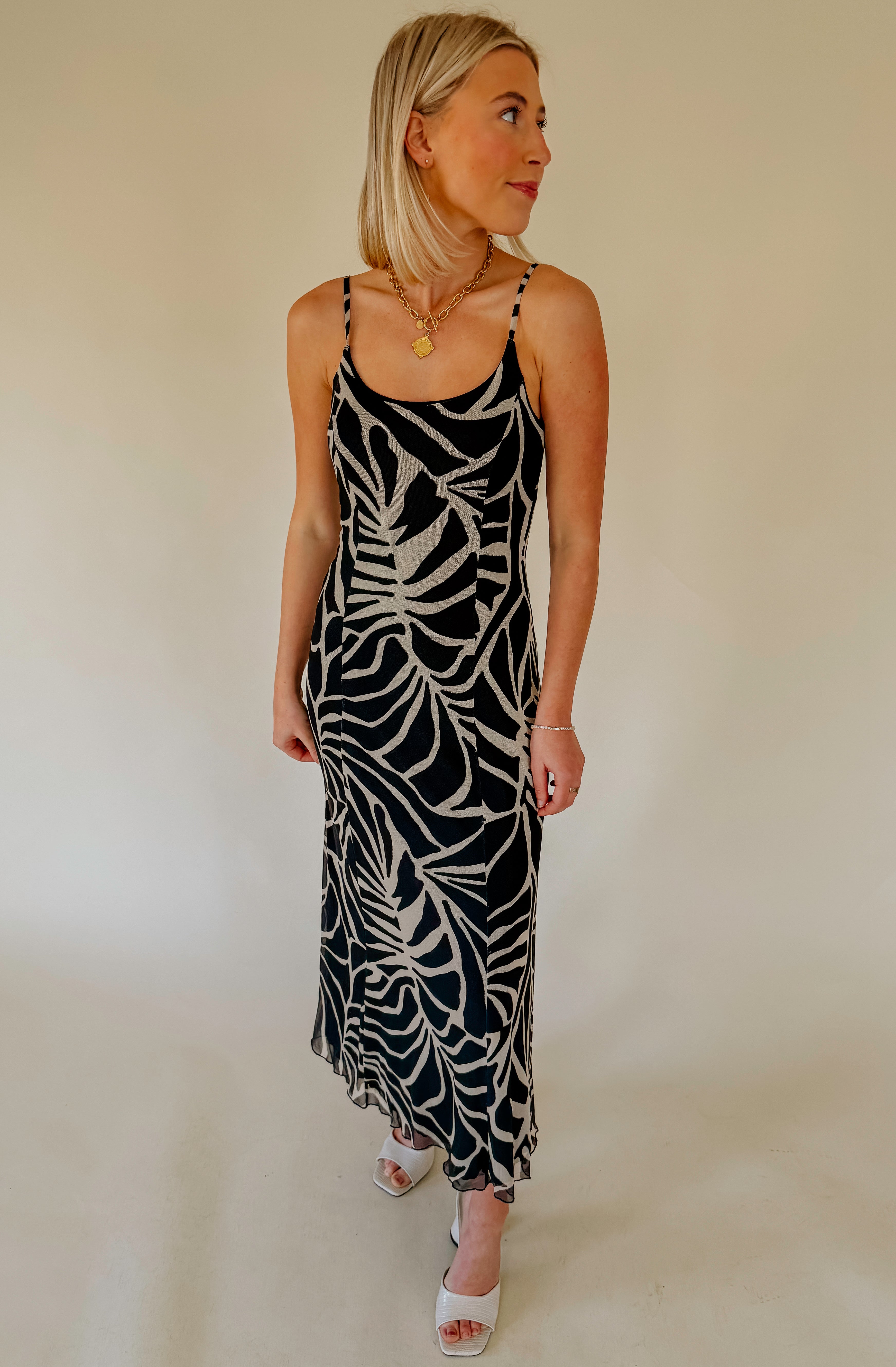 Z SUPPLY CHARISMA TOVA PALM MIDI DRESS