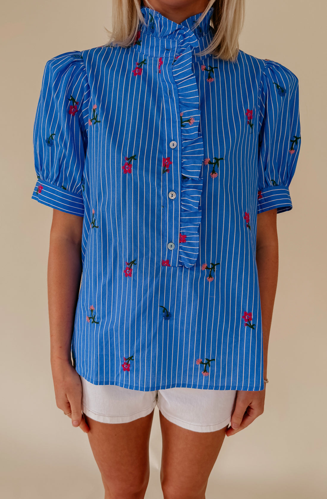 SPRING MIXER BUTTONED BLOUSE