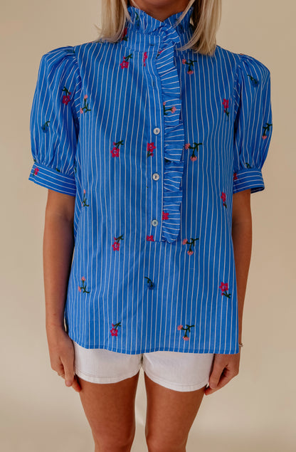 SPRING MIXER BUTTONED BLOUSE