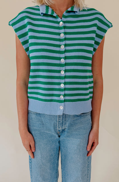 PERFECT COMBO BUTTONED SWEATER TANK