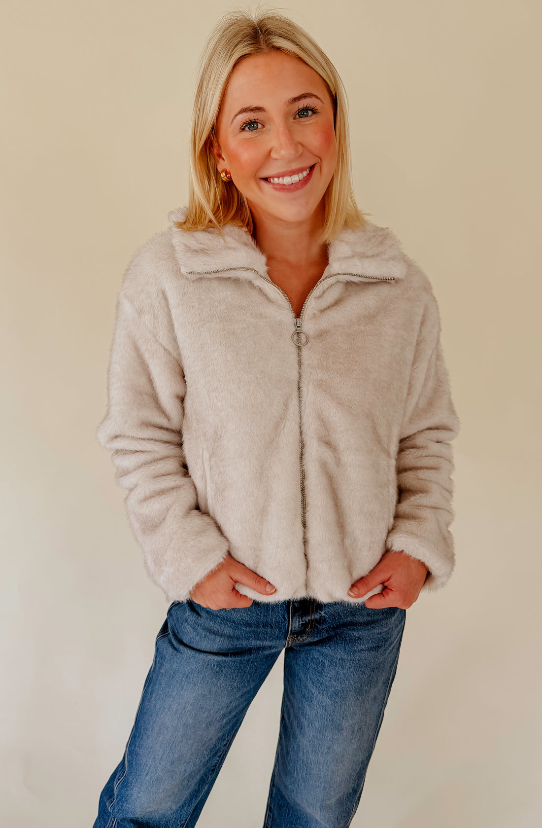 Z SUPPLY AMETHYST FAUX FUR JACKET