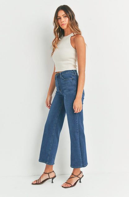 JUST BLACK HIGH RISE WIDE LEG DENIM