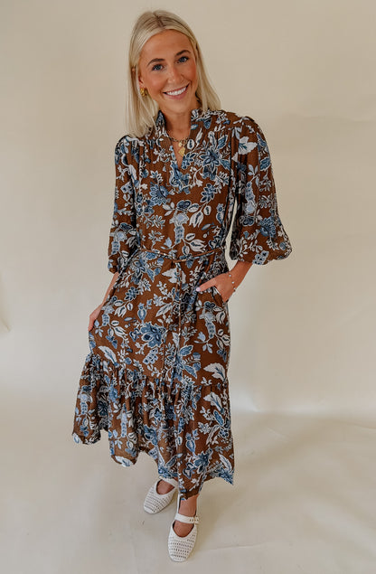 THE WILLOW BELTED MIDI DRESS