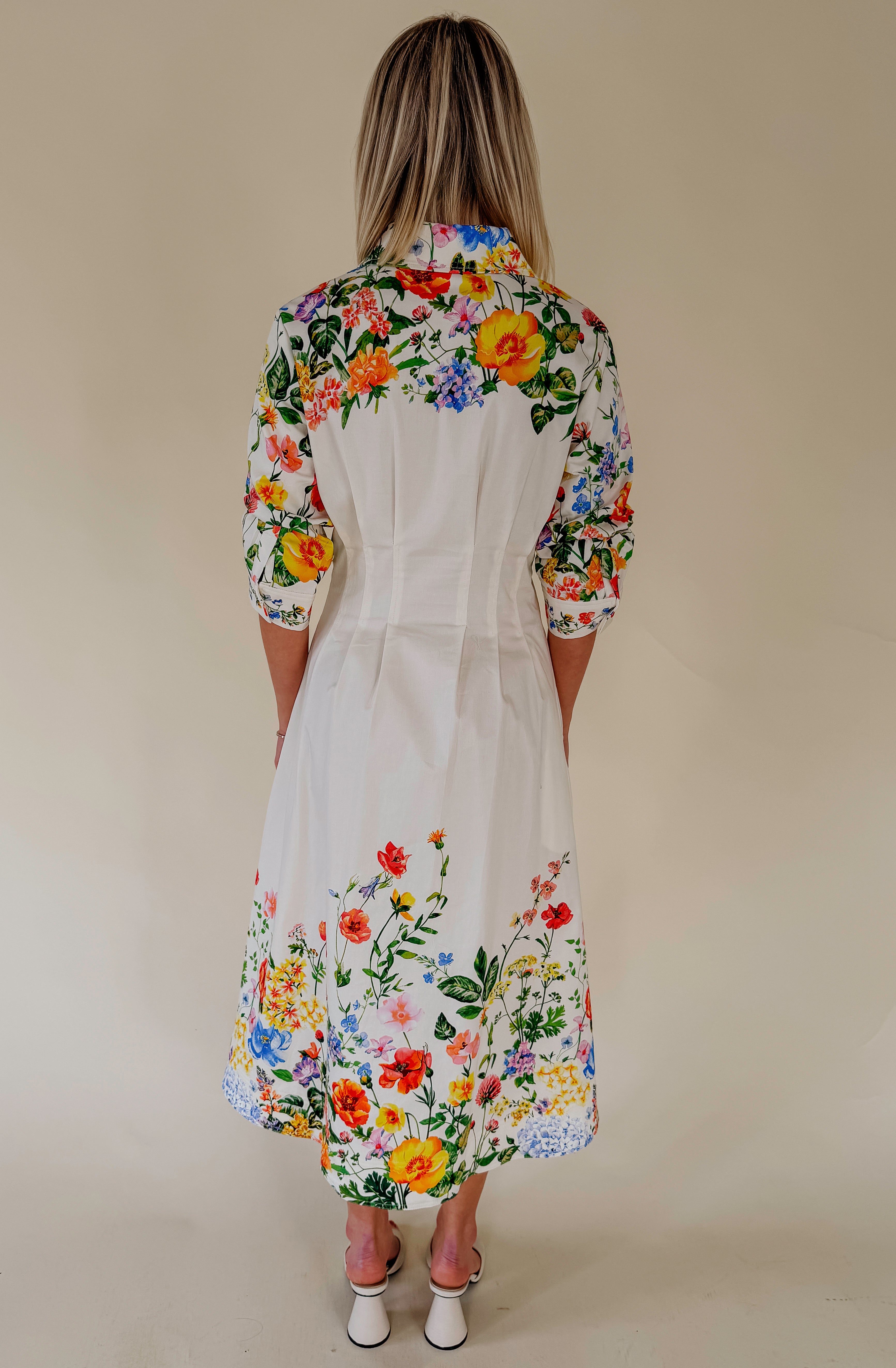 SHE DID THAT FLORAL MIDI DRESS