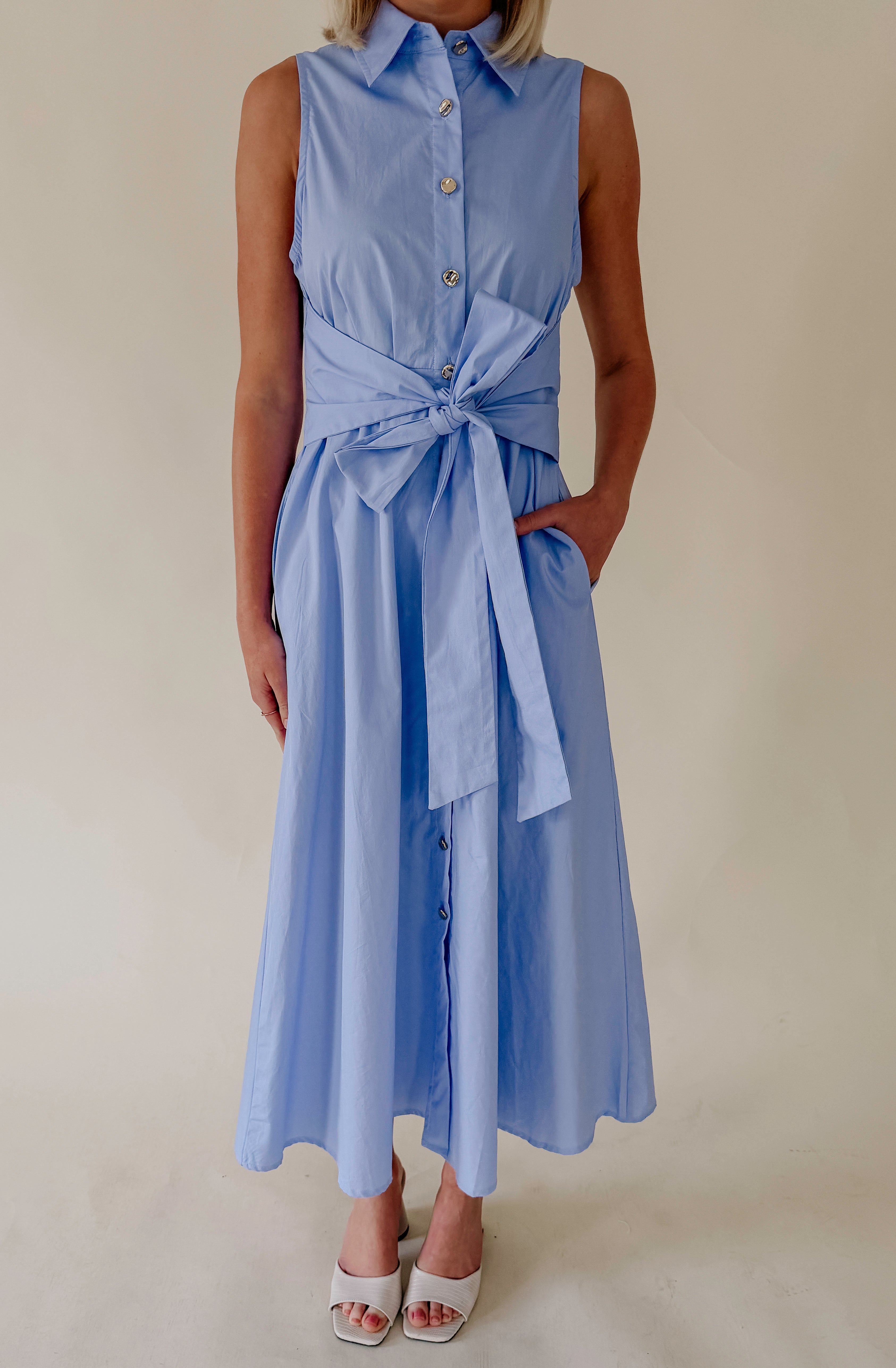 THE MIKAYLA BUTTONED MIDI DRESS