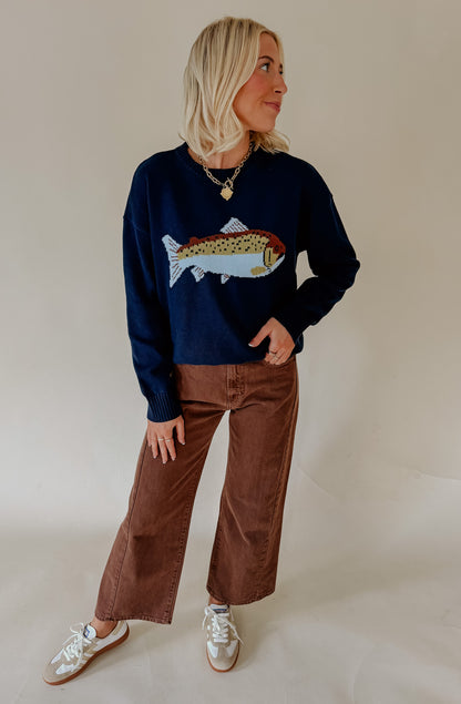 GO FISH CREWNECK SWEATER