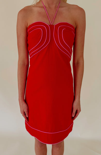 THE VAL HALTER MINI DRESS