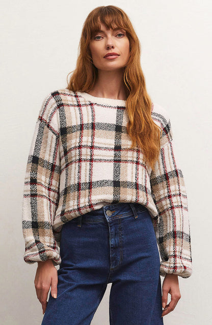 Z SUPPLY SOLANGE PLAID SWEATER