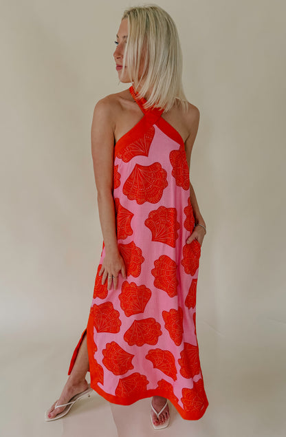 SEASHELL CITY HALTER MAXI