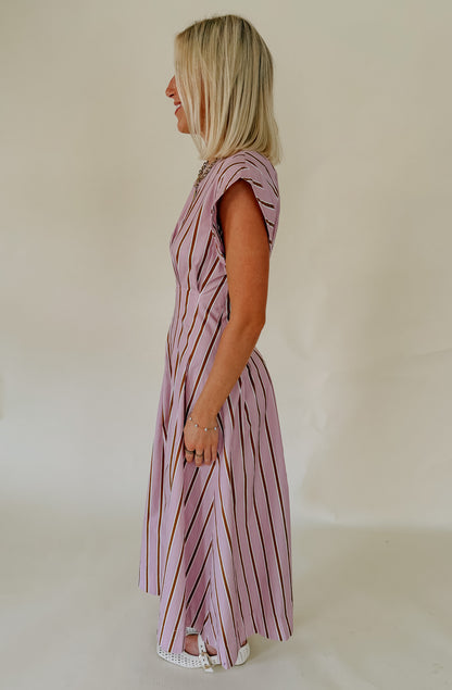 THE ONE OF A KIND POPLIN BLEND MIDI DRESS