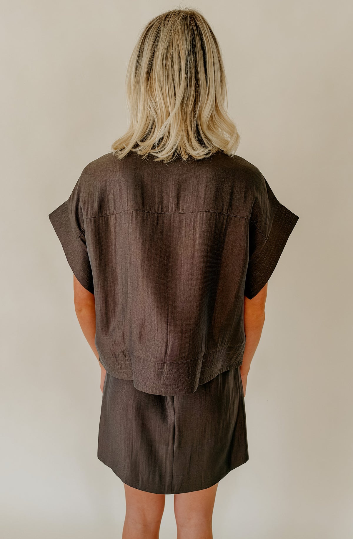 DIRTY MARTINI BUTTONED CROPPED BLOUSE