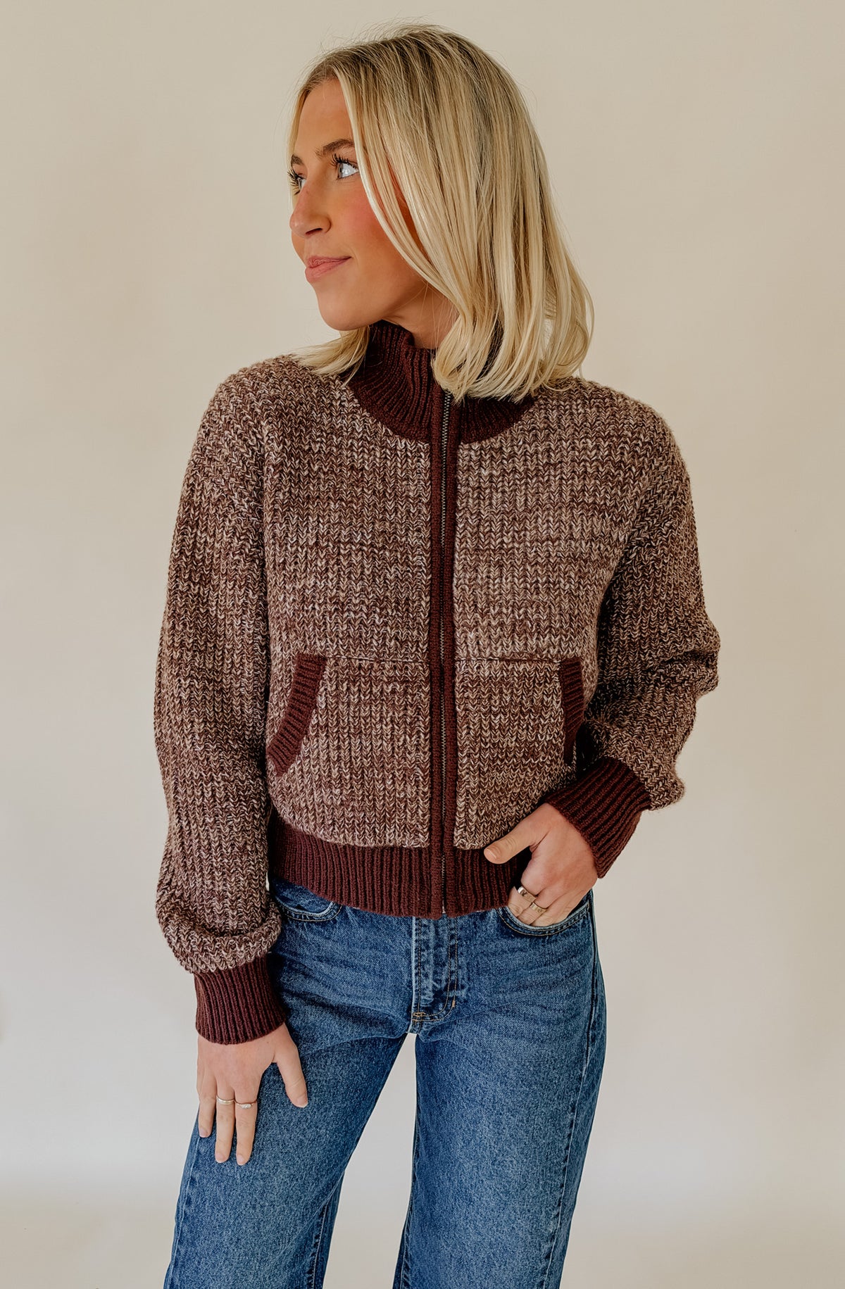 Z SUPPLY ASHFORD ZIP CARDIGAN