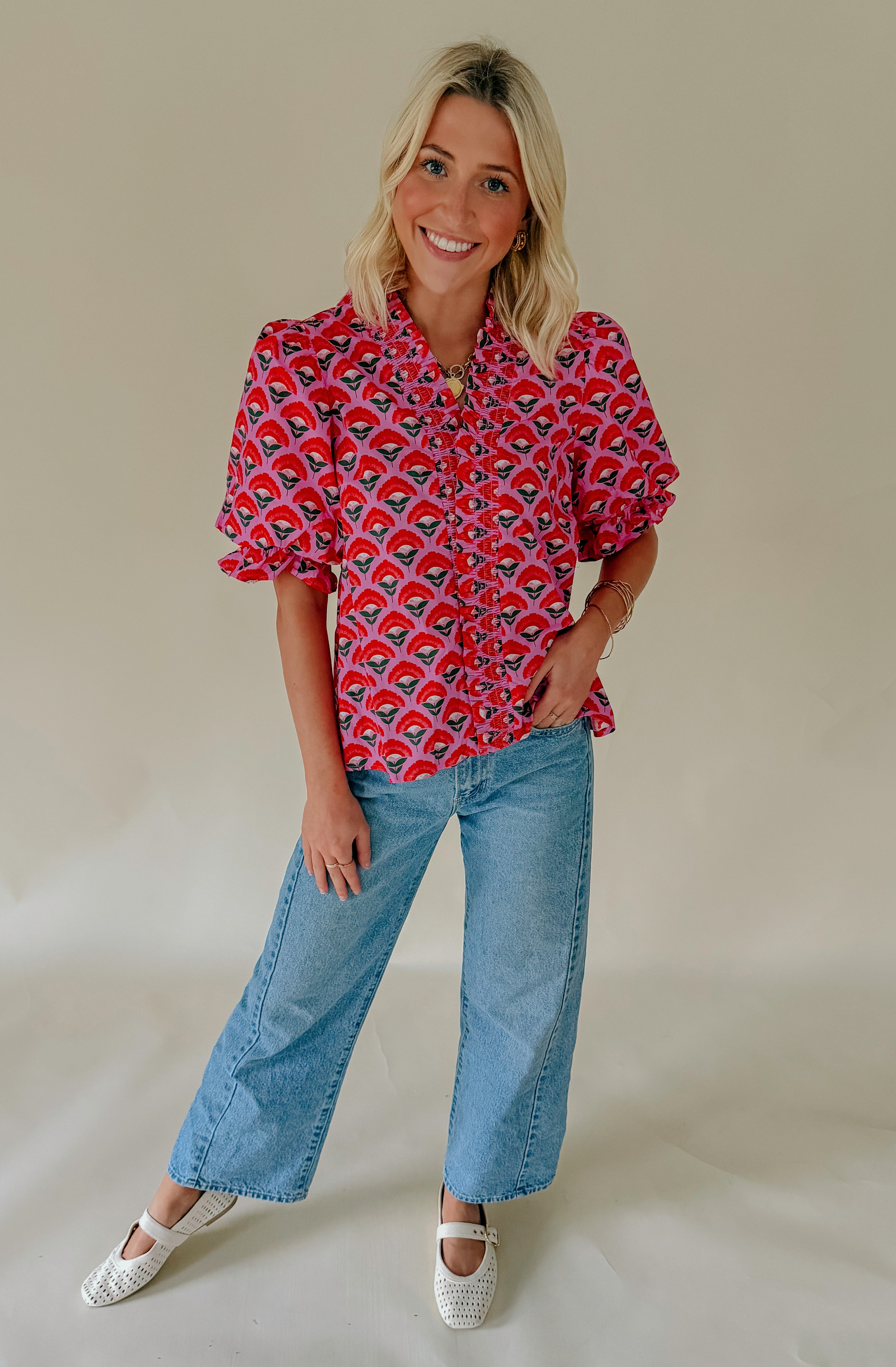 PATTERN PLAY PRINTED BLOUSE