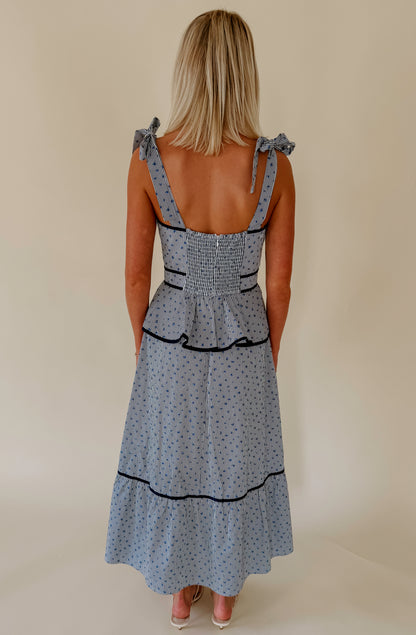 ON THE CONTRAST MIDI DRESS