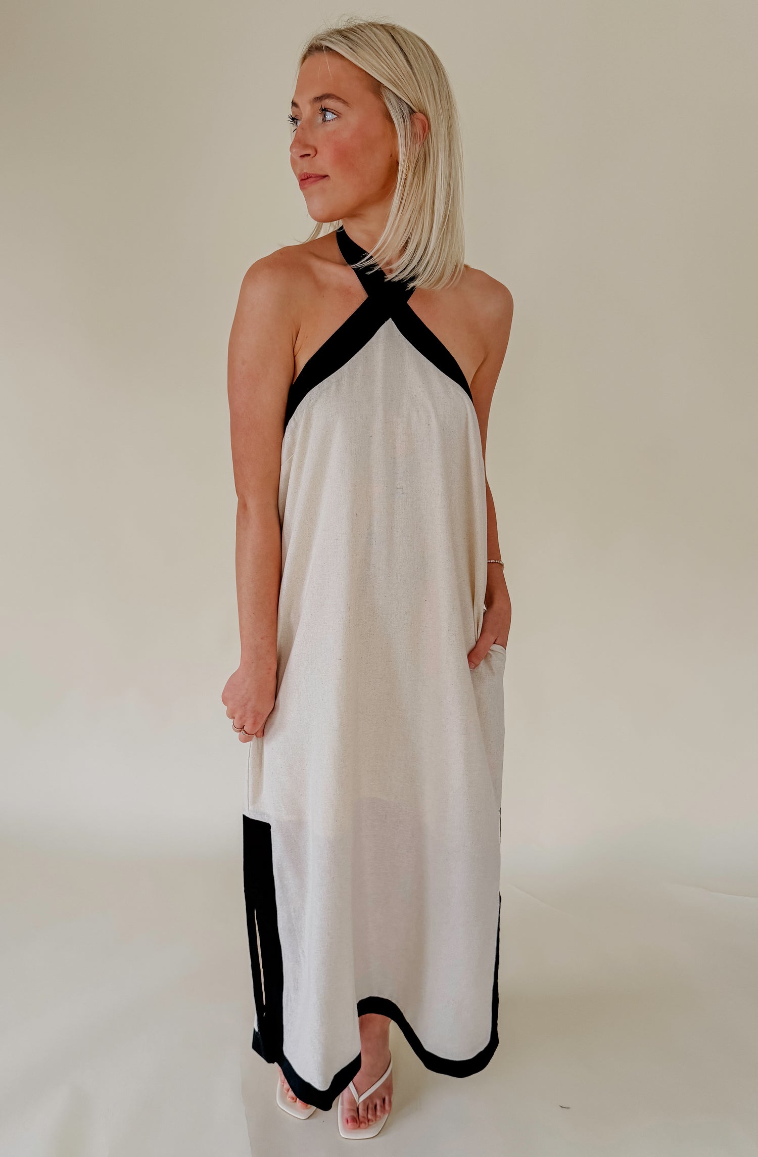 PUT A HALT TO IT MIDI DRESS