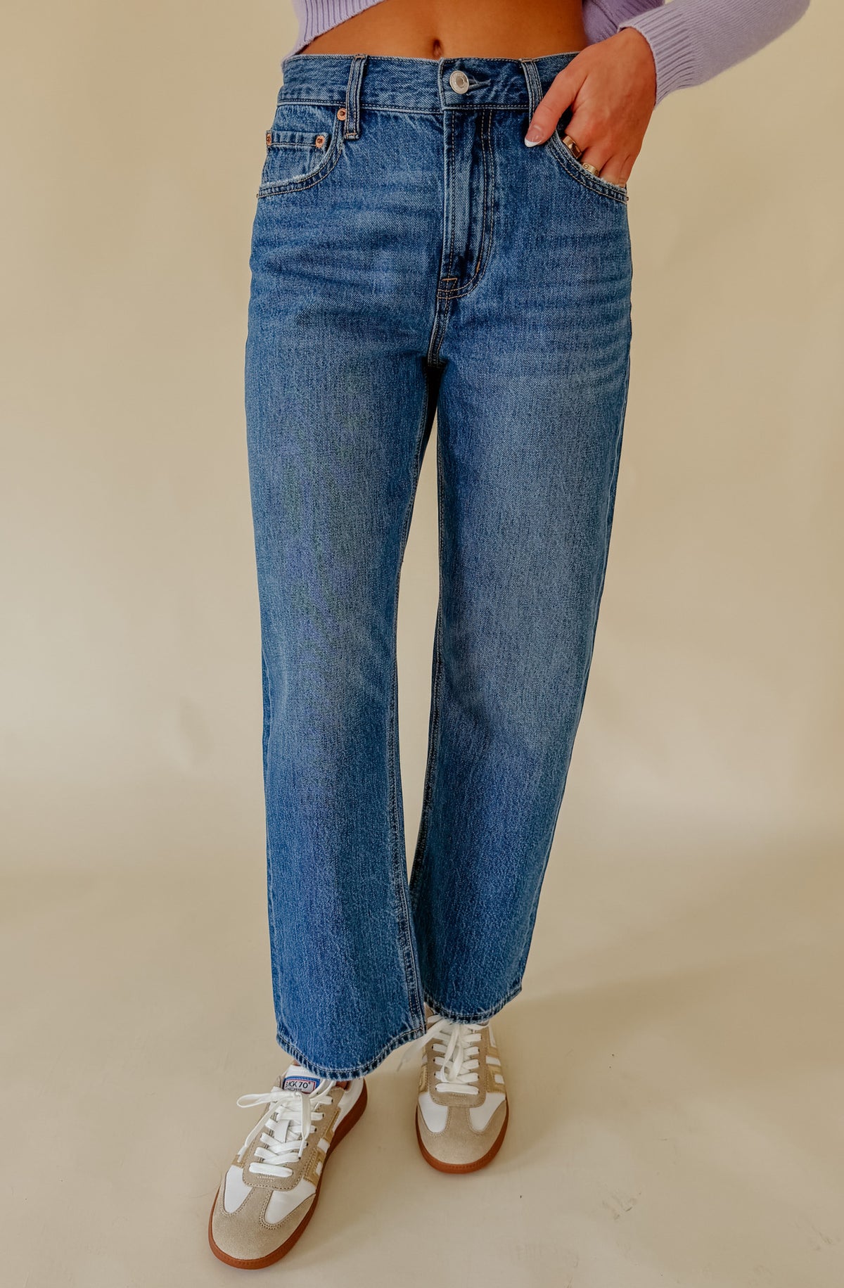 Z SUPPLY OFF DUTY BOWED ANKLE DENIM