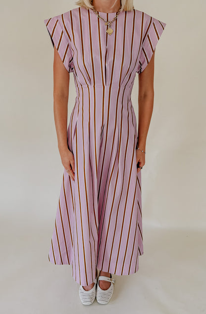 THE ONE OF A KIND POPLIN BLEND MIDI DRESS