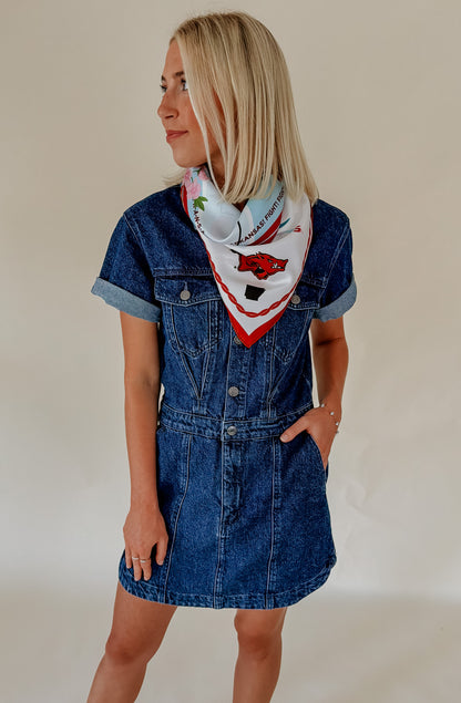 SATURDAY SILKS ARKANSAS RAZORBACKS MULTI-USE SCARF