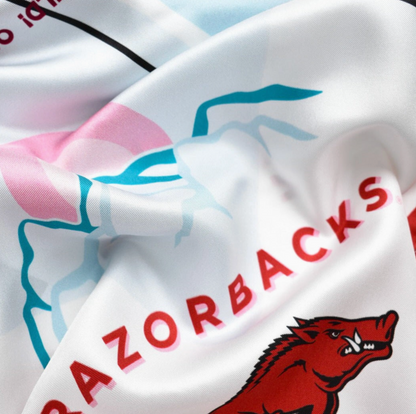 SATURDAY SILKS ARKANSAS RAZORBACKS MULTI-USE SCARF