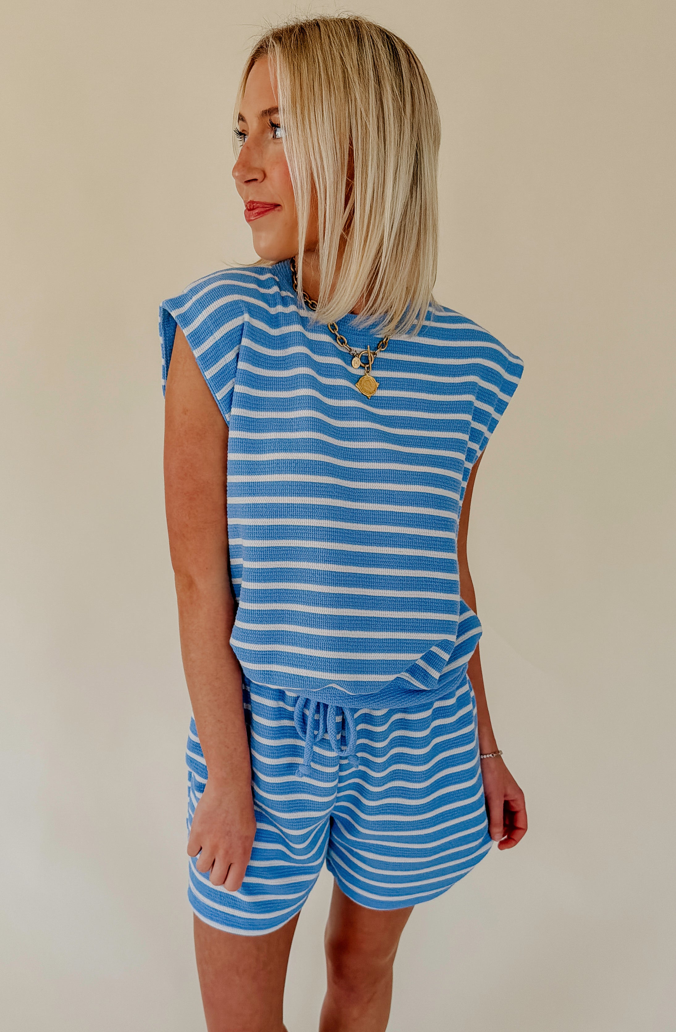 GOING WITH THE FLOW STRIPED TOP