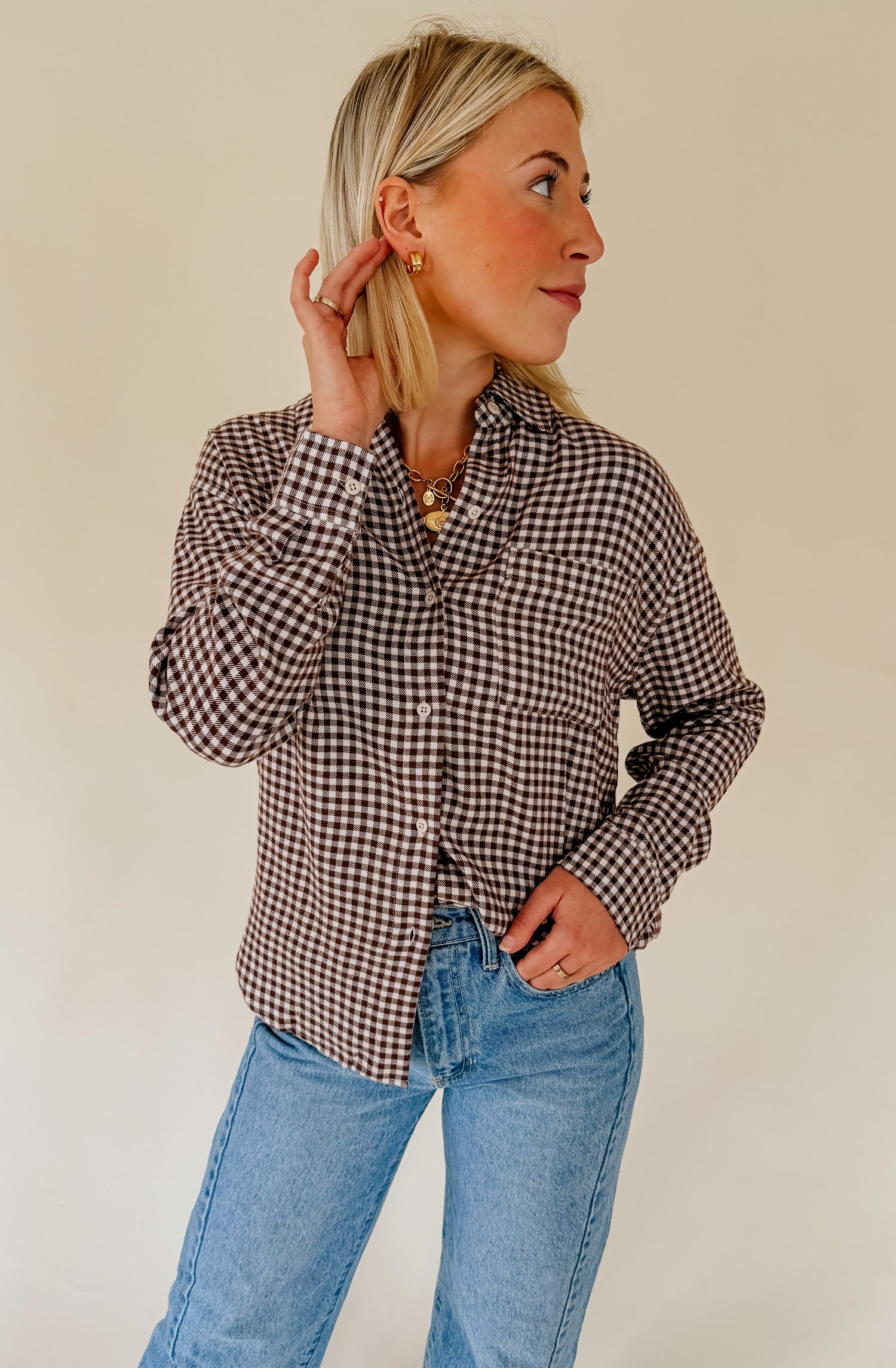 Z SUPPLY RIVER PLAID BUTTON UP