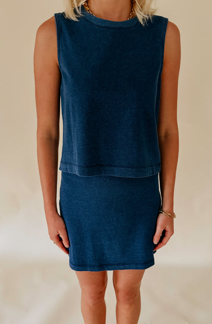 Z SUPPLY SLOANE JERSEY DENIM MUSCLE TOP