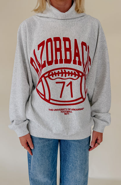 RAZORBACKS FUNNEL NECK SWEATSHIRT