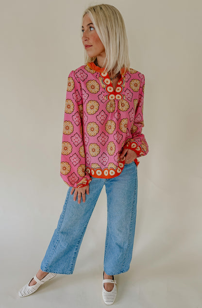THE MARGEAUX PRINTED BLOUSE