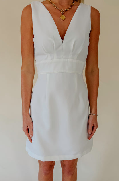 WEDDING BELLS OPEN BACK MINI DRESS