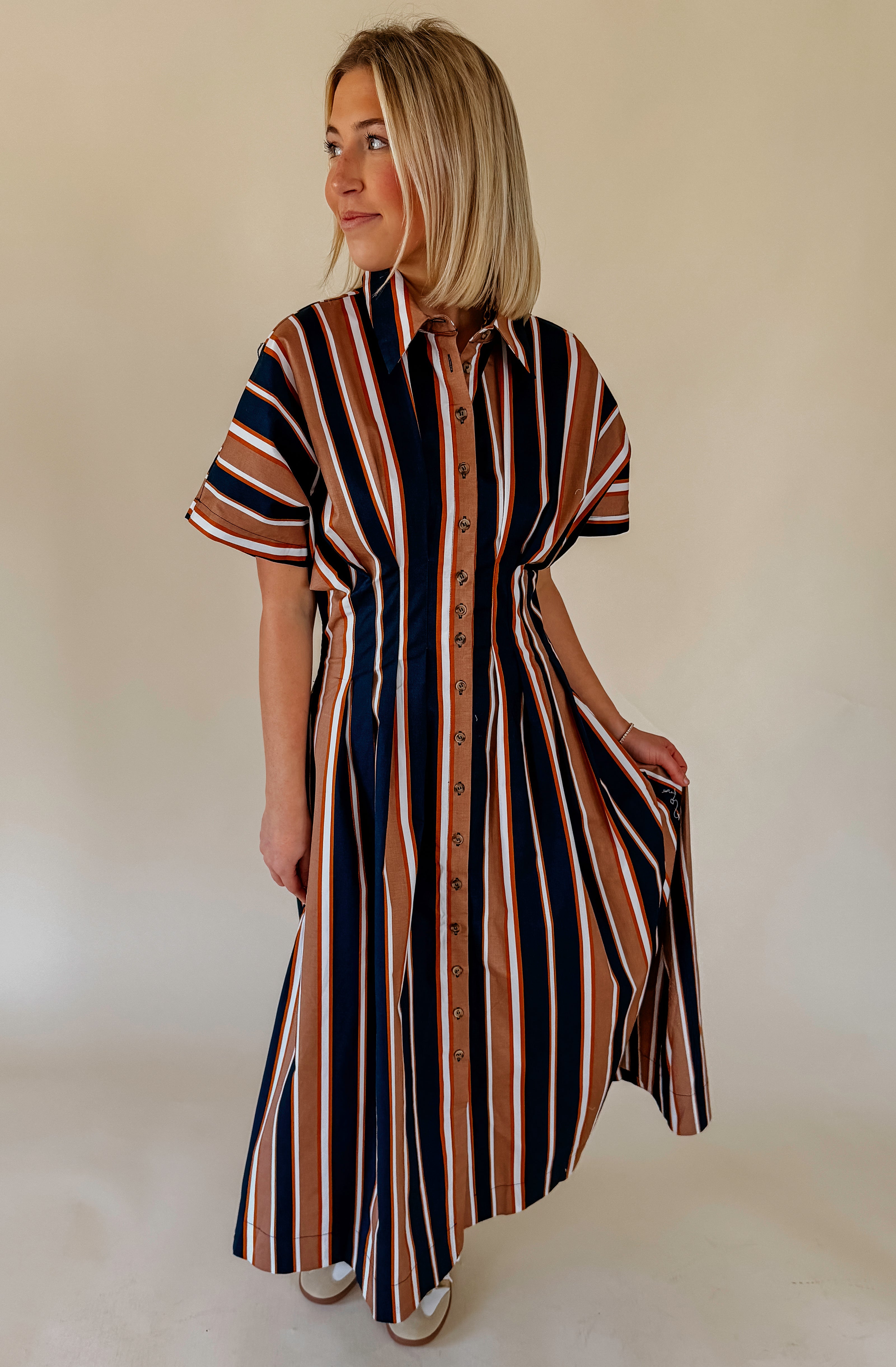 BLENDS WELL STRIPED MIDI